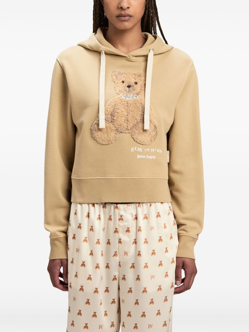 Palm Angels Bear In Mind hoodie Beige