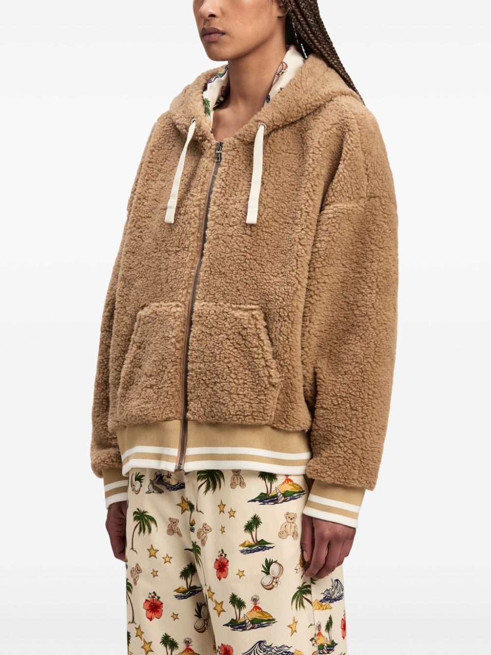 Shop Palm Angels Bear In Mind Hoodie In Brown