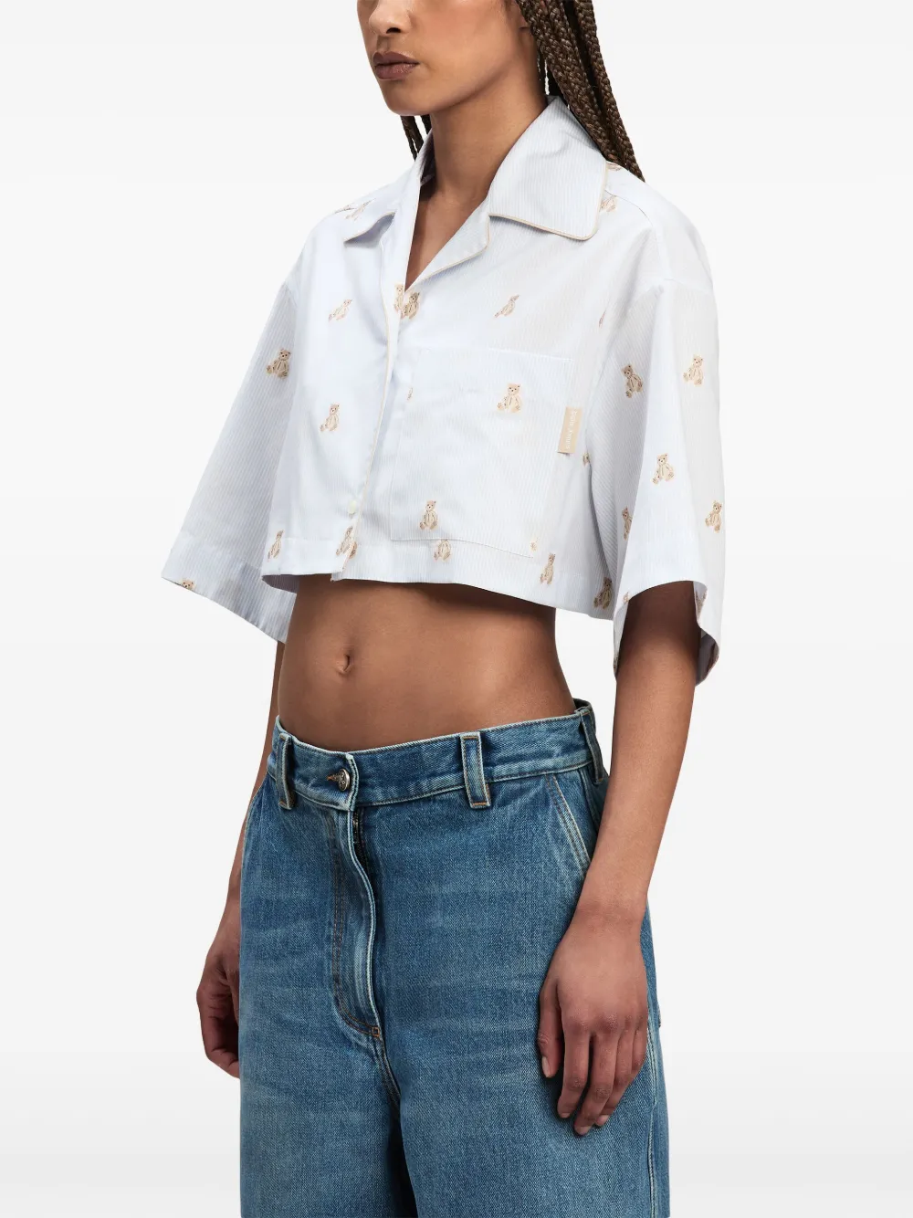 Palm Angels Bear In Mind blouse Blauw