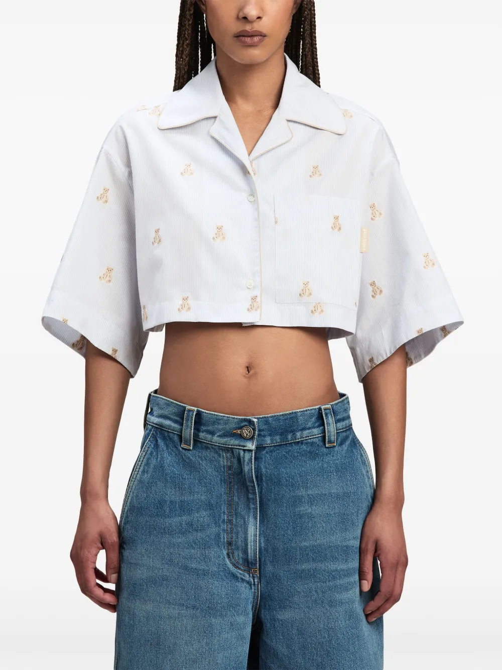 Palm Angels Bear In Mind blouse Blauw