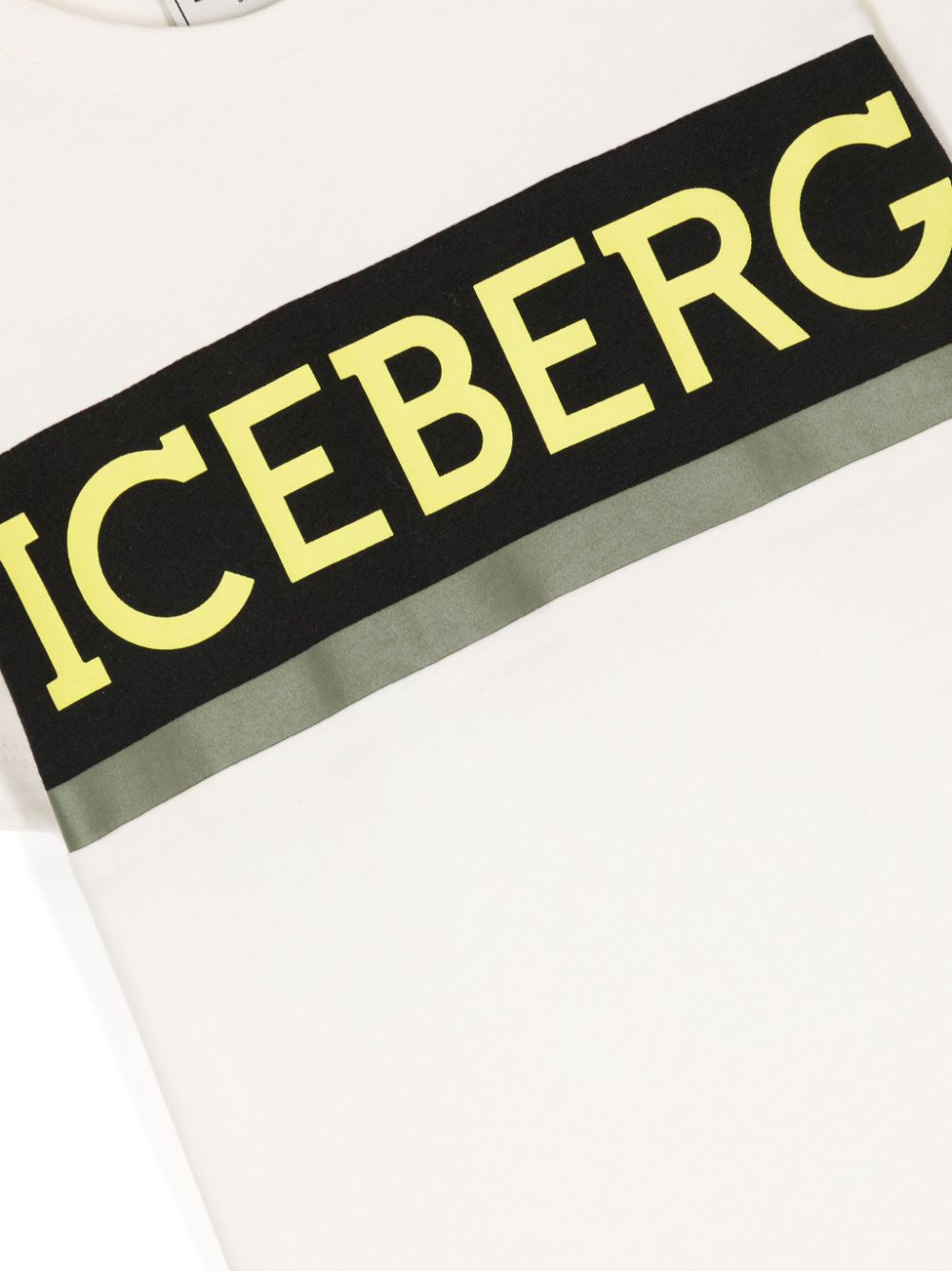 Iceberg Kids Katoenen T-shirt met logoprint Wit
