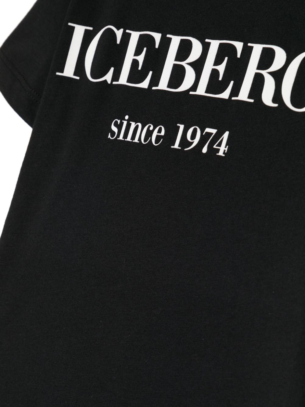 Iceberg Kids Katoenen T-shirt met logoprint Zwart