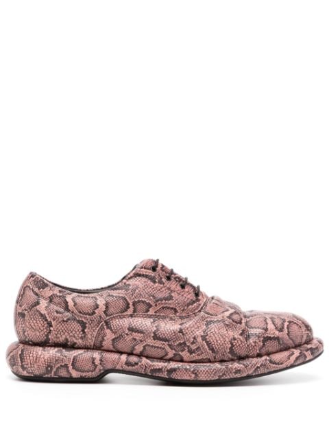 Martine Rose snake-print leather oxford shoes