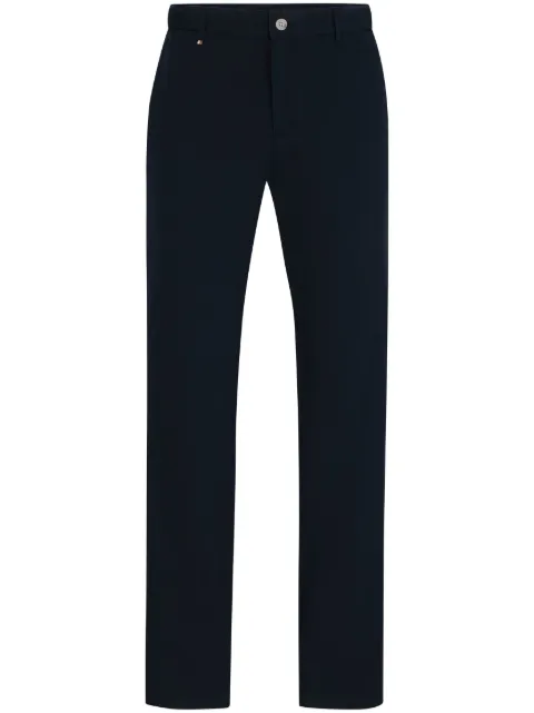 BOSS Calça chino reta de algodão