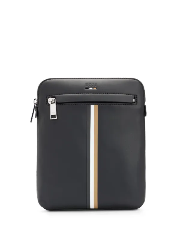 BOSS faux leather Messenger Bag Black FARFETCH PL