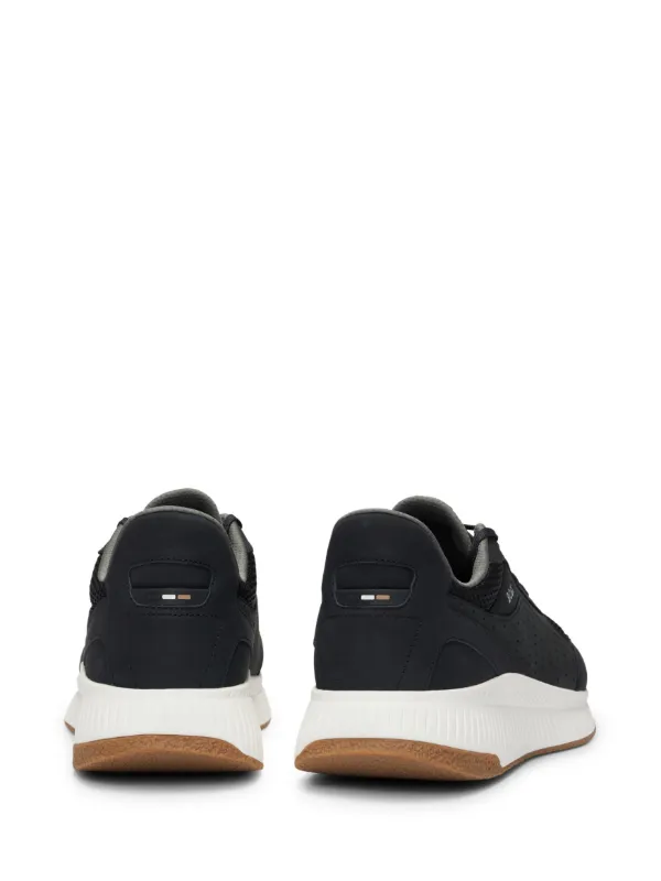 BOSS Leather low-top Sneakers | Black | FARFETCH ZA