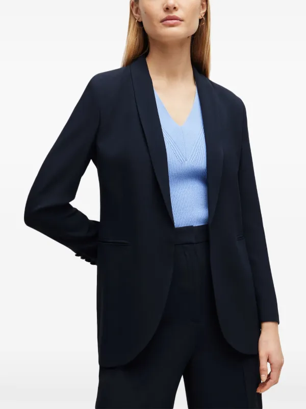 BOSS Jirea single breasted Blazer Blue FARFETCH BH