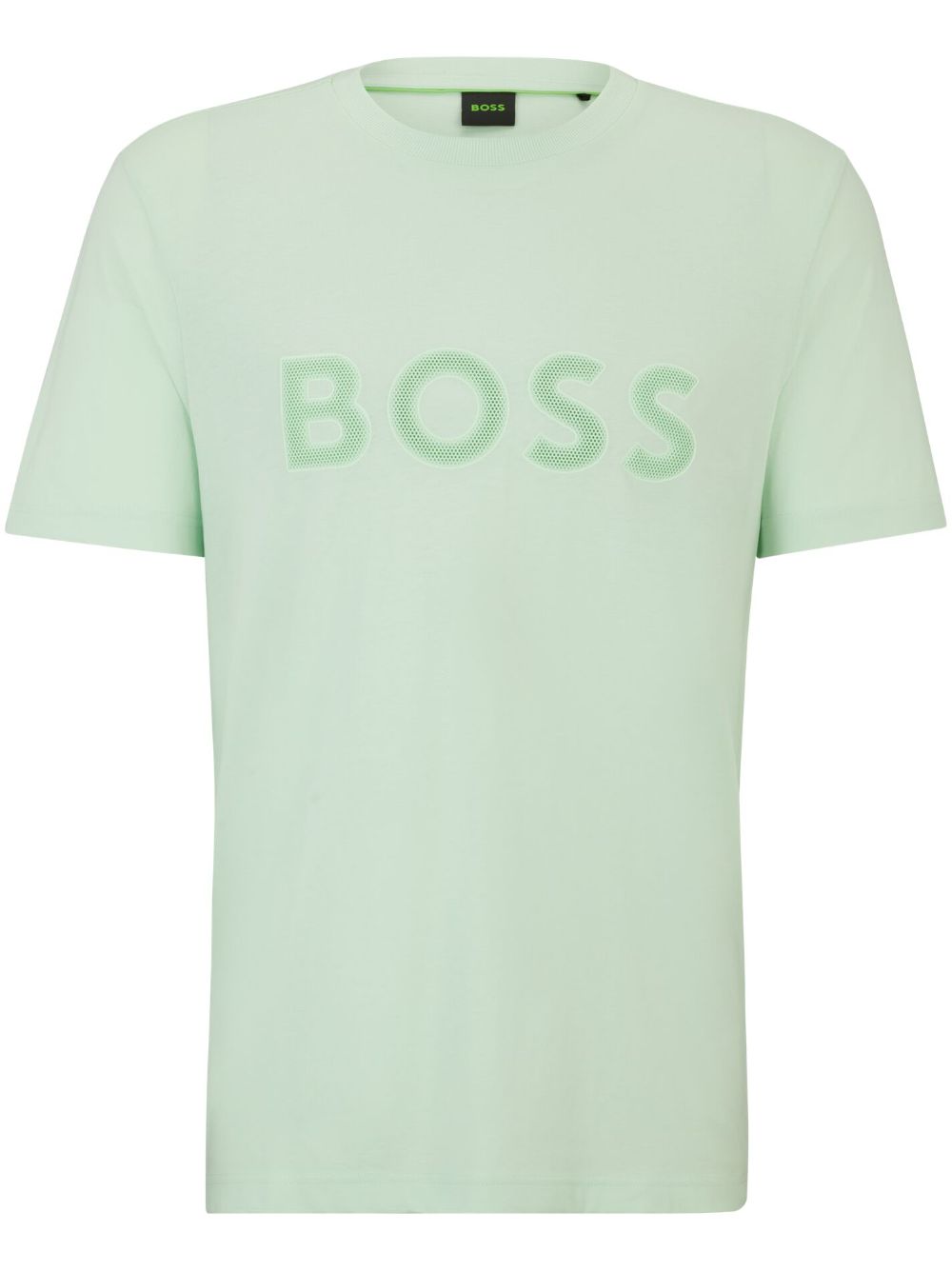 BOSS textured-logo cotton T-shirt - Green