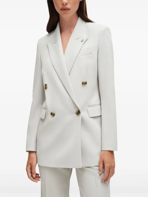 MUZE×el conducotrH DOUBLE BREASTED JKT BOSS Jaleto double-breasted Blazer | Neutrals | FARFETCH