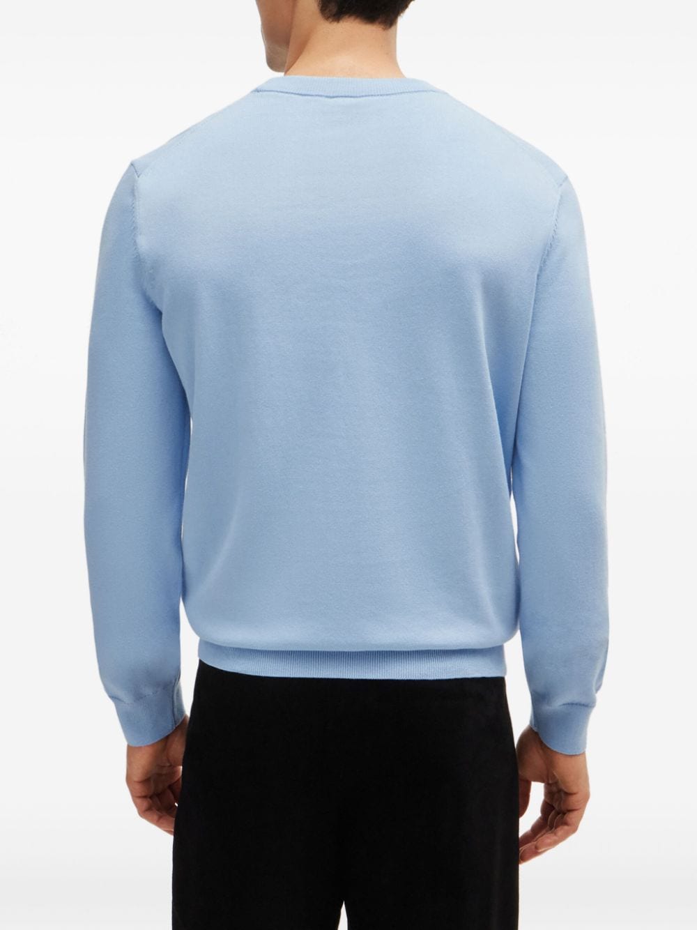 BOSS Sweater met geborduurd logo Blauw