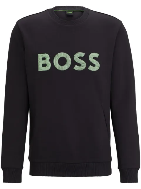 BOSS Moletom de jersey com logo gravado