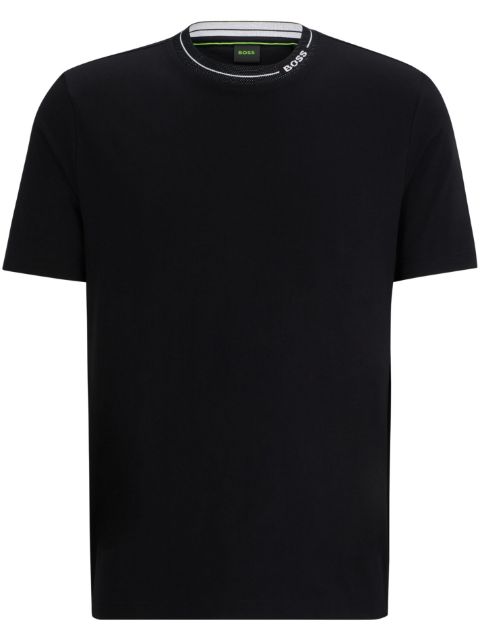 BOSS logo-collar cotton-jersey T-shirt