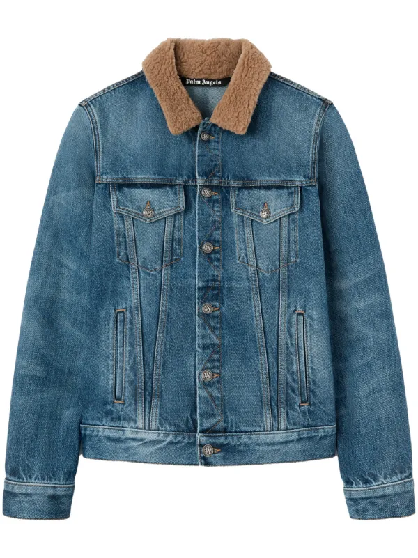 Palm Angels Bear In Mind デニムジャケット | ブルー | FARFETCH JP