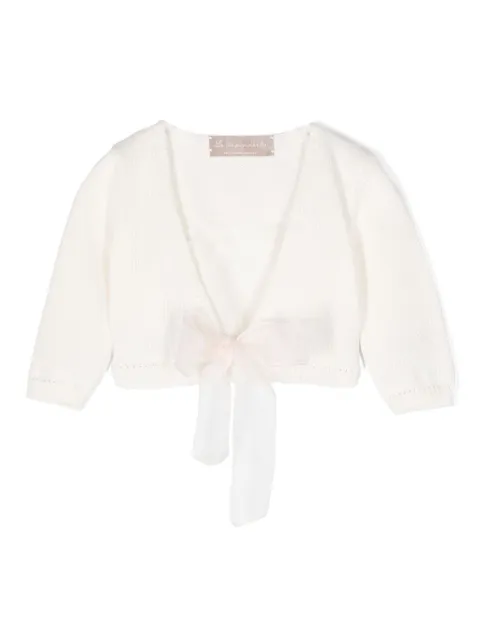 La Stupenderia tie-fastening cotton cardigan