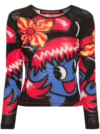 Chopova Lowena Big Girl-print Mesh T-shirt - Farfetch