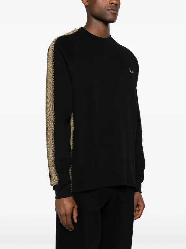 Fred Perry logo embroidered Cotton Sweatshirt Farfetch