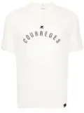 Courrèges Baseball printed mesh T-shirt - Neutrals