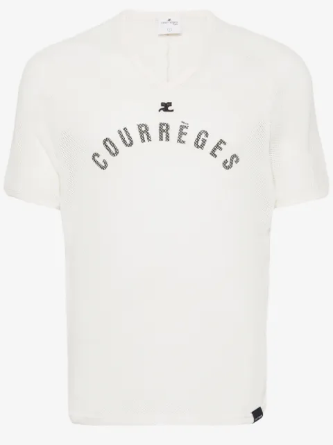 Courrèges Baseball printed mesh T-shirt 