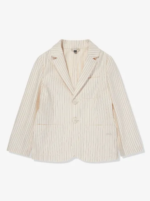 Emporio Armani Kids striped single-breasted blazer