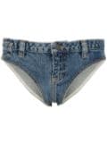 GUESS USA washed-denim brief shorts - Blue