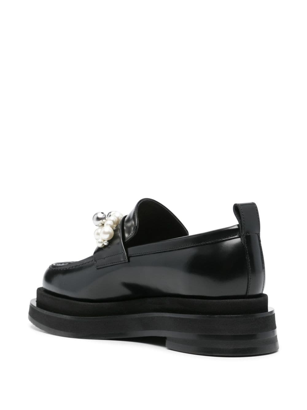 Shop Simone Rocha Heart Toe Platform Loafers In Black