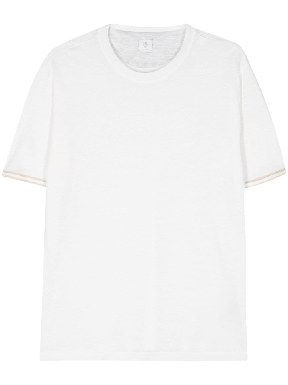 Eleventy Contrast-trim T-shirt In Neutrals