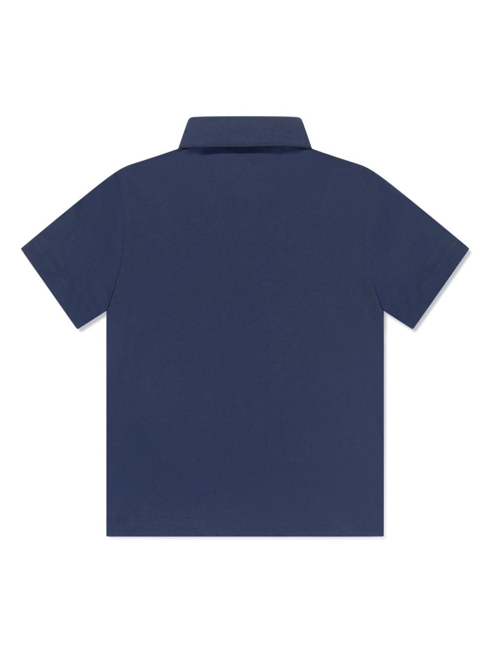 Shop Emporio Armani Logo-tape Cotton Polo Shirt In Blue