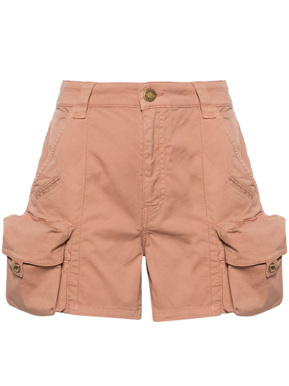 Pinko Mid-rise Cargo Shorts In Brown