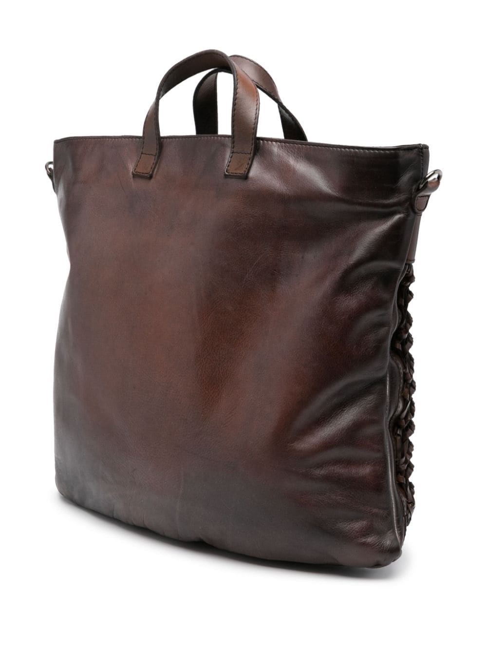 Shop Numero 10 Mercurio Leather Tote Bag In Brown