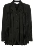 Comme Des Garçons Comme Des Garçons fringe-detail blazer - Black