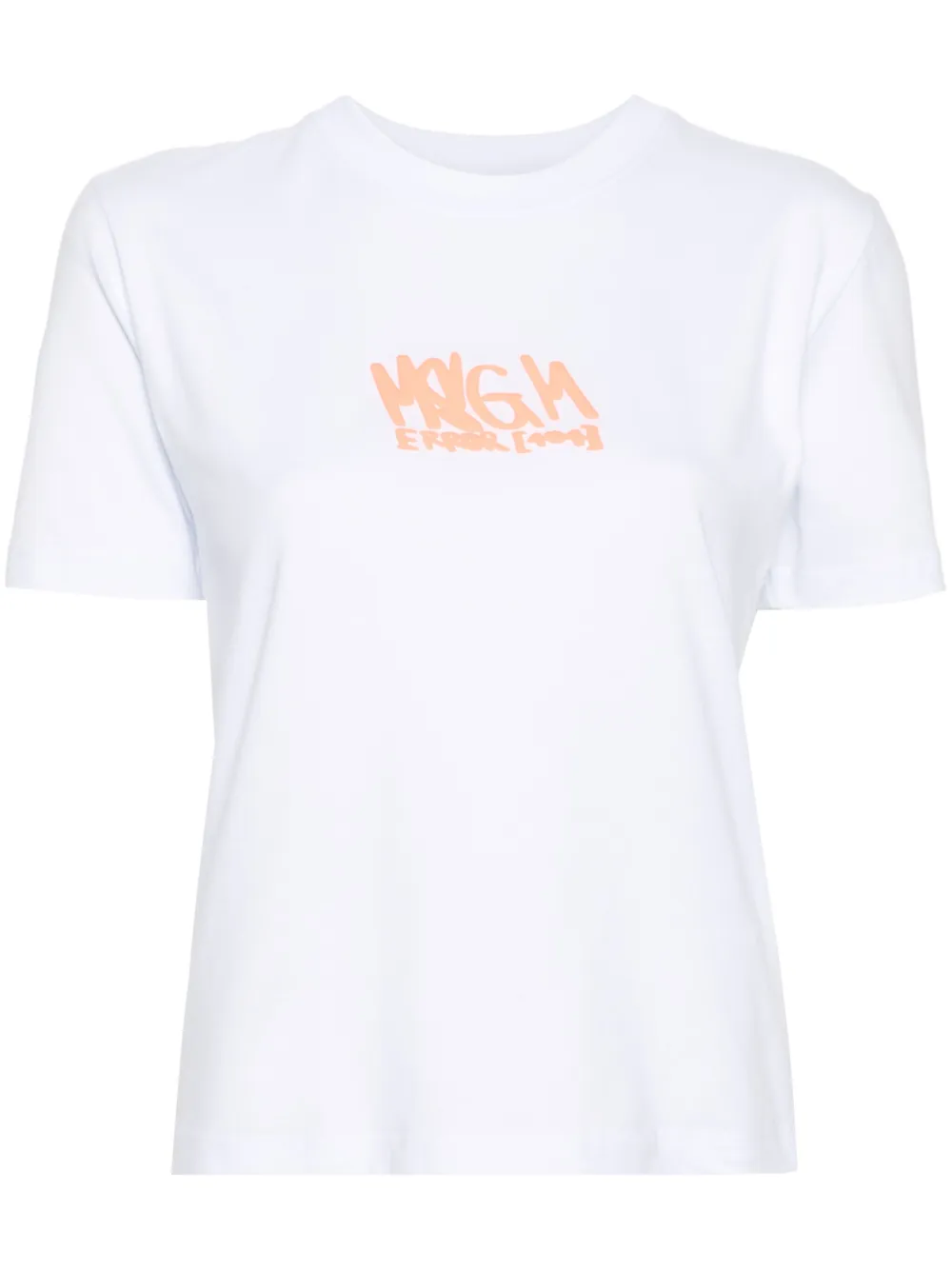 Image 1 of MSGM logo-appliqué cotton T-shirt