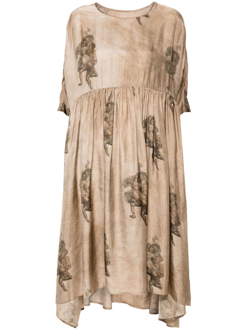 Agnus renassaince-print dress