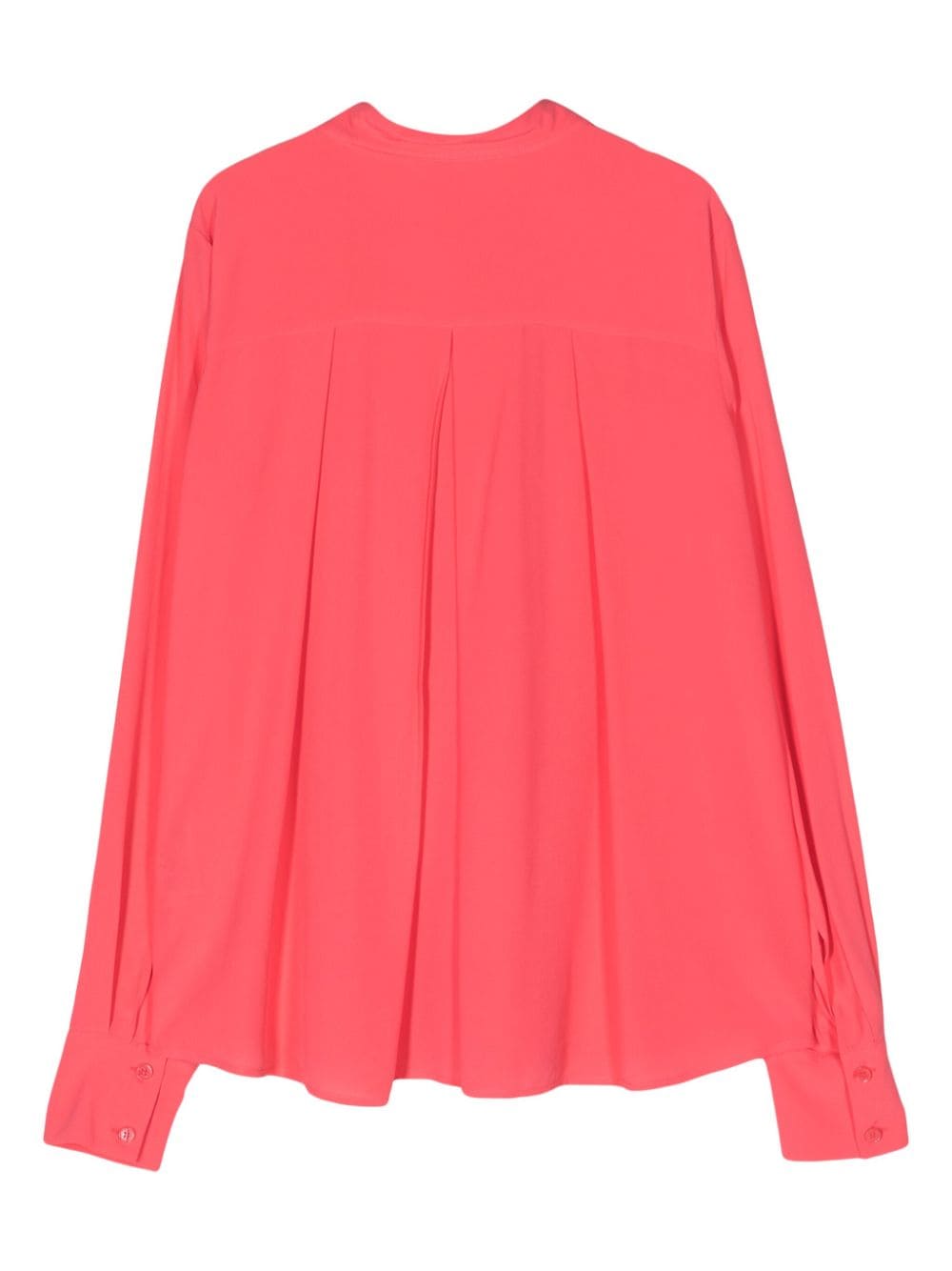 Shop Patrizia Pepe Long-sleeve Crepe Shirt In Pink