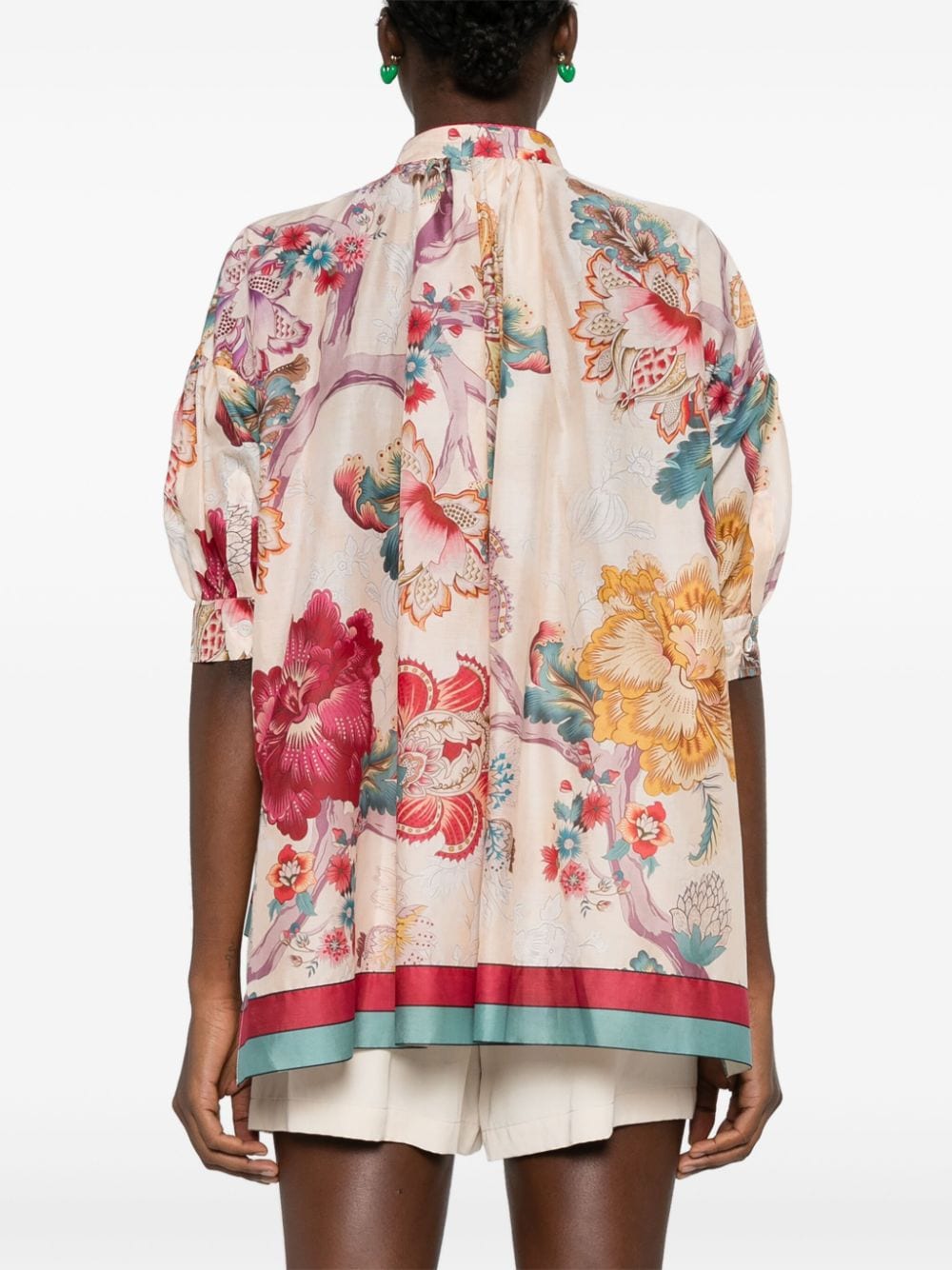 Shop F.r.s For Restless Sleepers Floral-print Cotton Shirt In Pink
