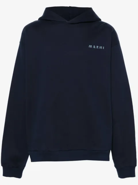 Marni logo-print cotton hoodie