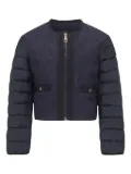 Moncler Enfant denim-panel quilted jacket - Blue
