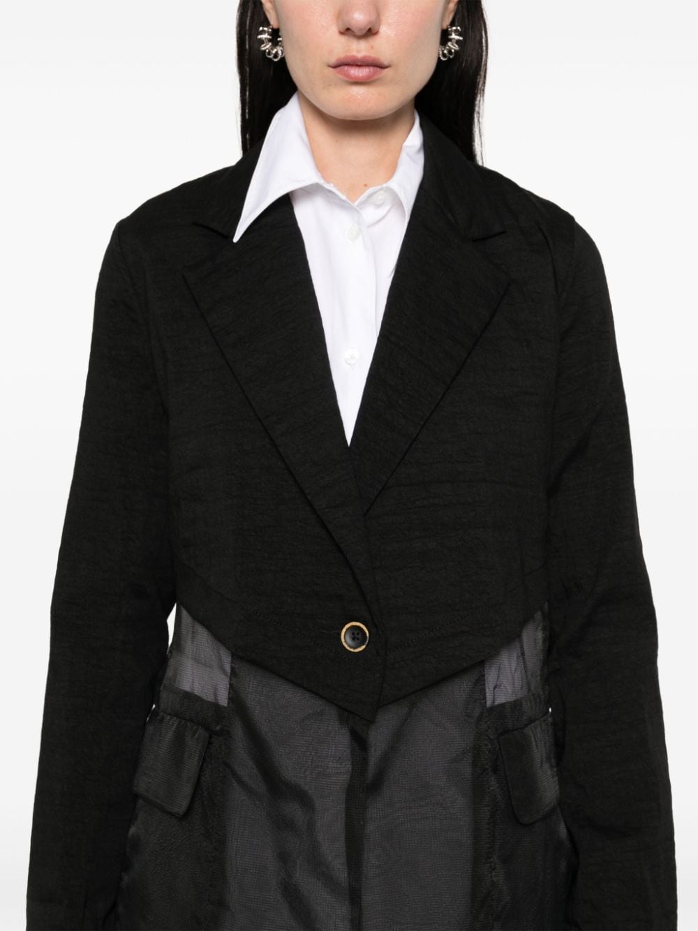 Uma Wang Semi-doorzichtige blouse Zwart