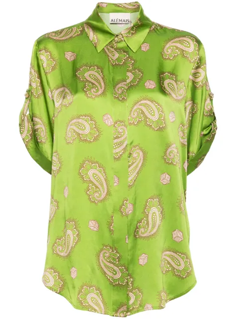 ALEMAIS Dice paisly-print silk shirt