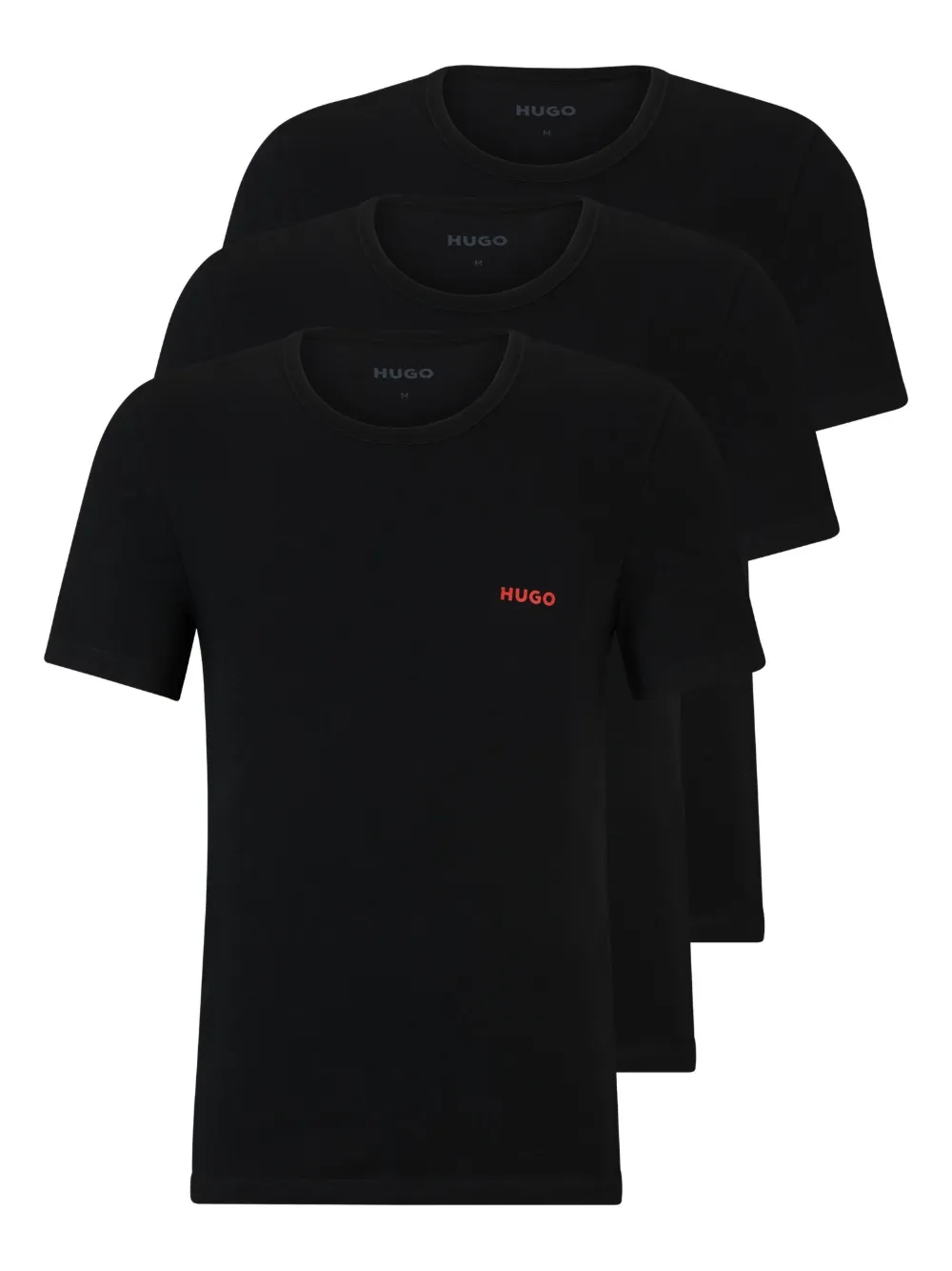 HUGO Kit 3 camisetas com logo | Preto | Image 1