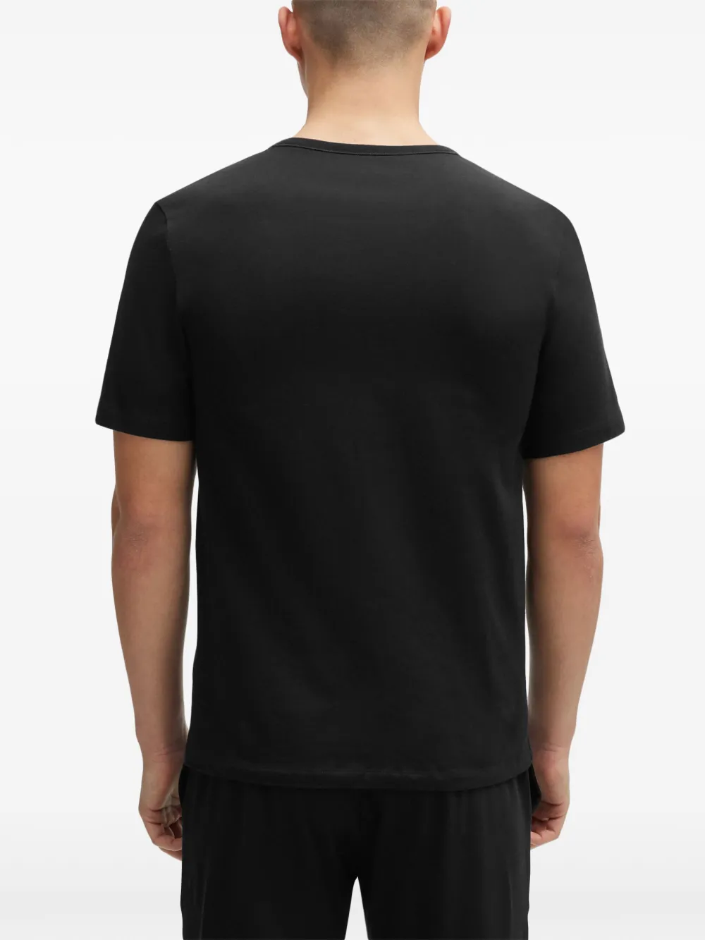 HUGO Drie T-shirts met logoprint Zwart