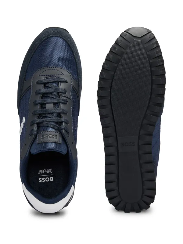 BOSS Tenis Con Paneles y Aplique Del Logo Azul FARFETCH CO