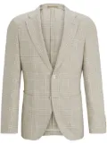 BOSS plaid cupro blazer - Neutrals