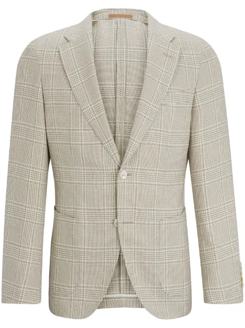 BOSS plaid cupro blazer