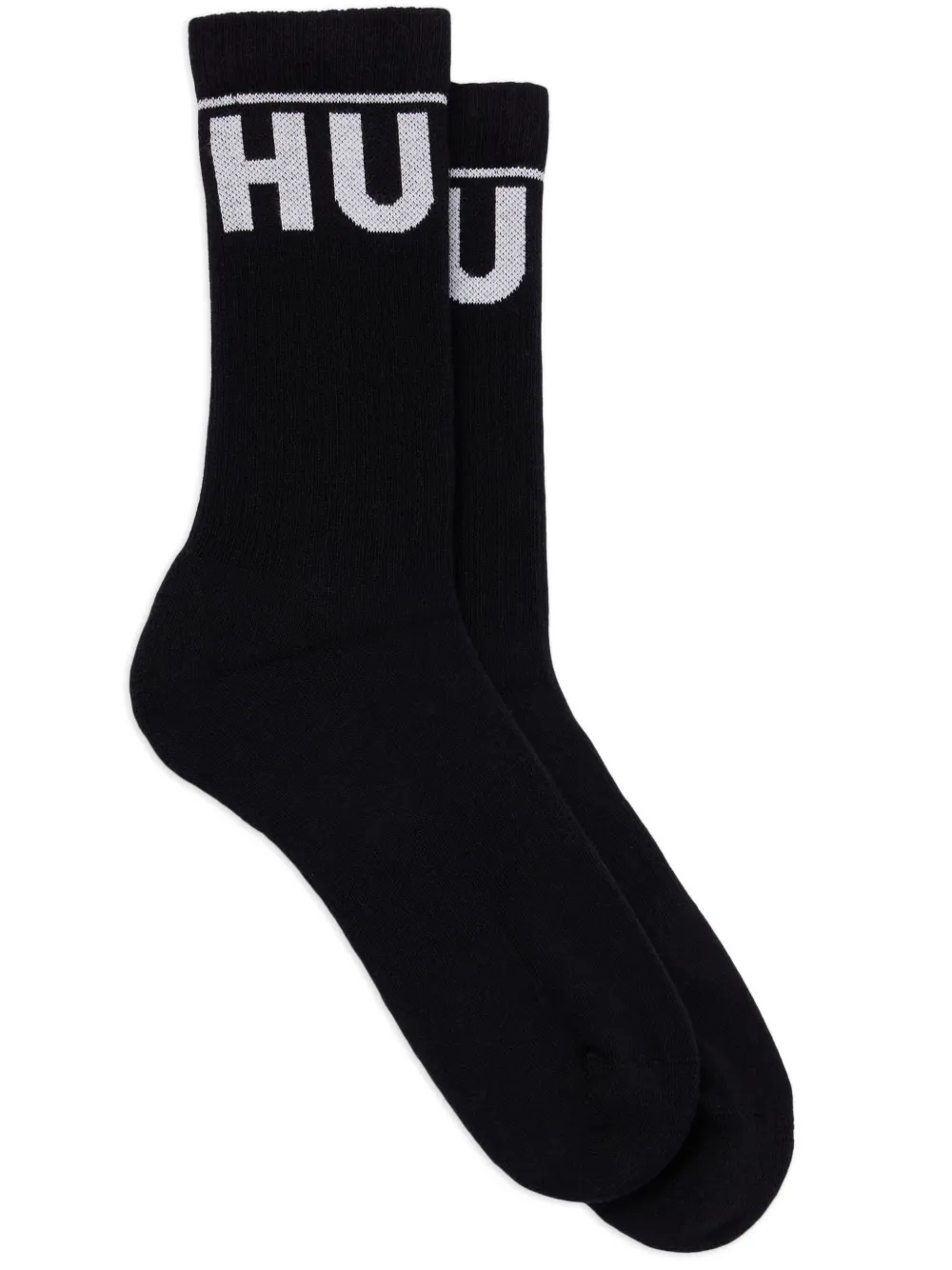 HUGO Par de meias cano médio com intarsia | Preto | Image 1
