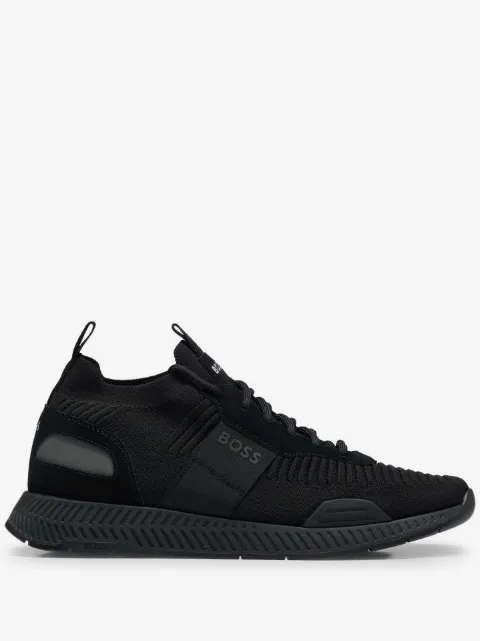 BOSS knitted-upper low-top sneakers