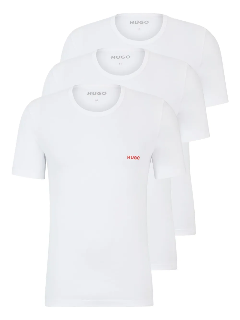 HUGO Kit 3 camisetas com logo | Branco | Image 1