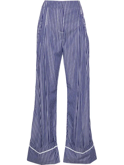 DES PHEMMES pleat-detail striped trousers