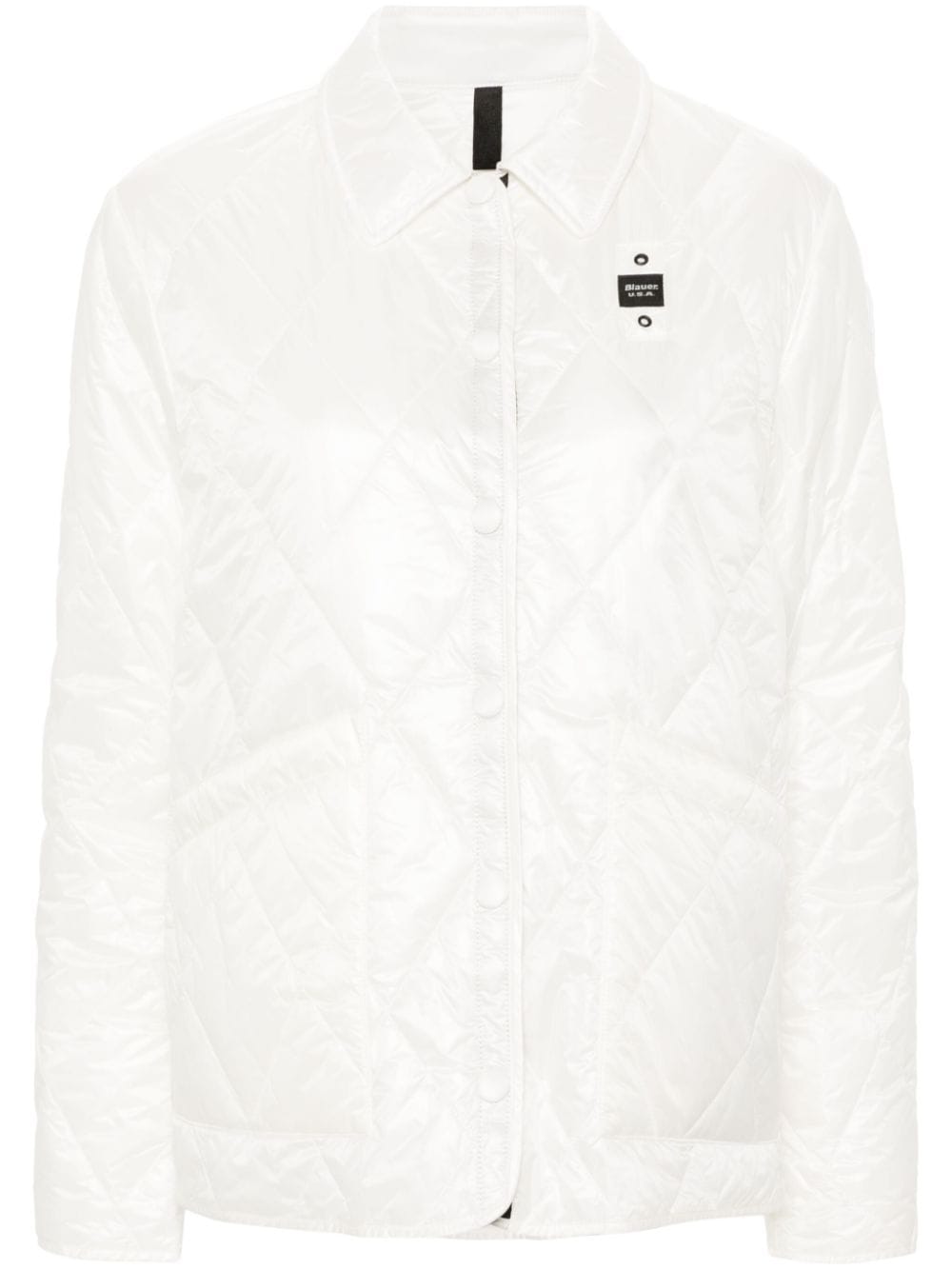 Blauer Diamond-quilted Lightweight Jacket In White