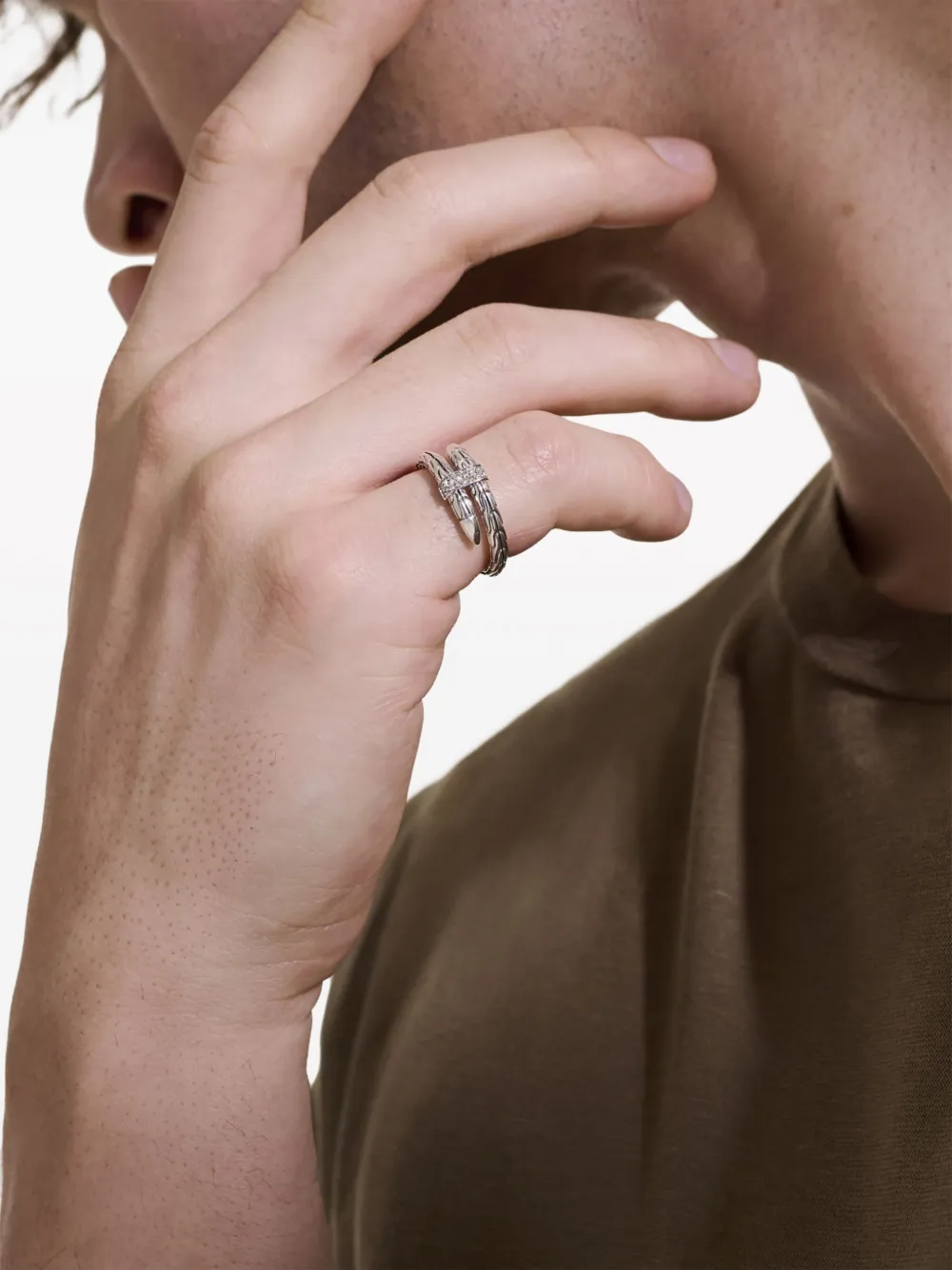 John Hardy Anello in argento sterling con diamanti | Image 6