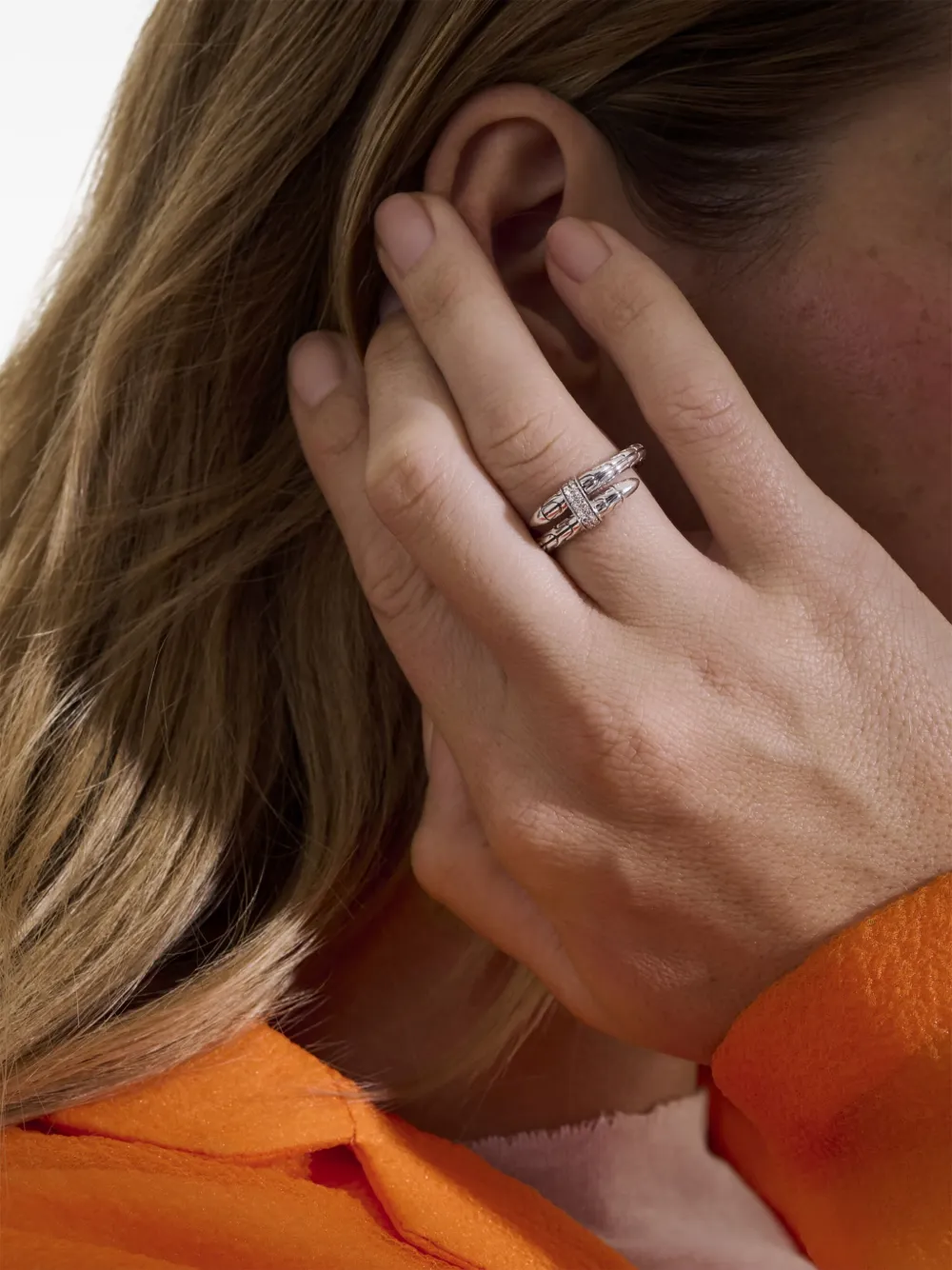 John Hardy Anello in argento sterling con diamanti | Image 7